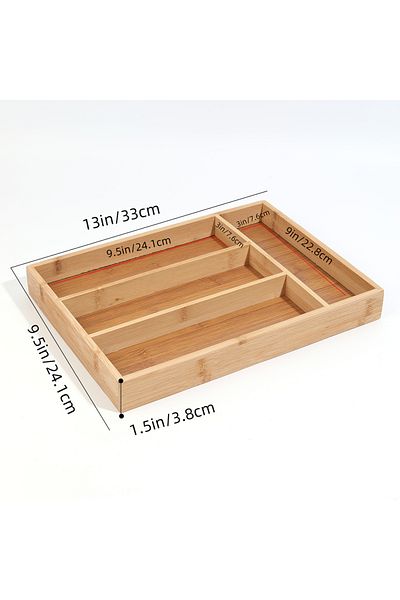 Choice Jjhs0329 Bamboo Cutlery Divide Storage Trays Rack Neat Elegant Kitchen Drawer Organizer Home Accesso