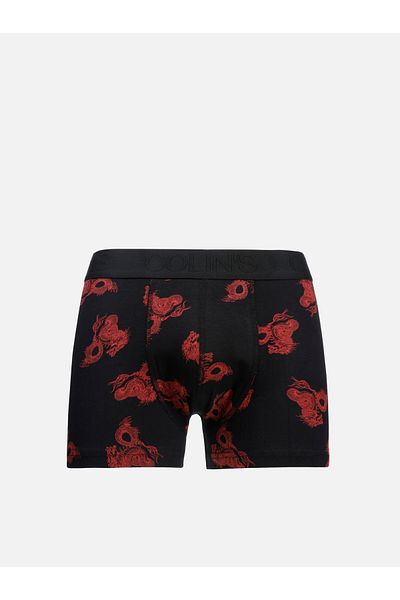 Colin's Modern Fit Printed Men Black Boxer Cl 1067047