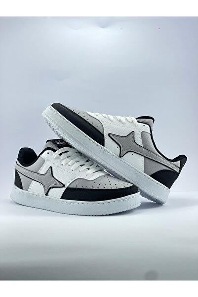 DUBAİYILDIZI حذاء رياضي كاجوال باللون الأسود للجنسين، تصميم مريح وأنيق