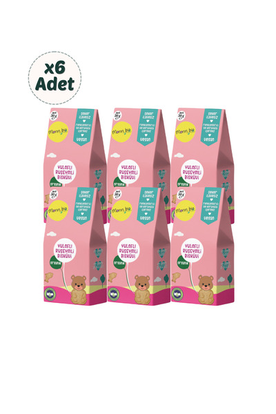 Organik & Vegan Yulaflı Ruşeymli Çocuk Bisküvisi 50 Gr 6'Lı