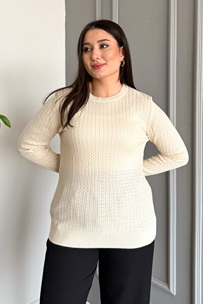 ModaPlaza Pulover de tricotaj Twist pentru femei 5484