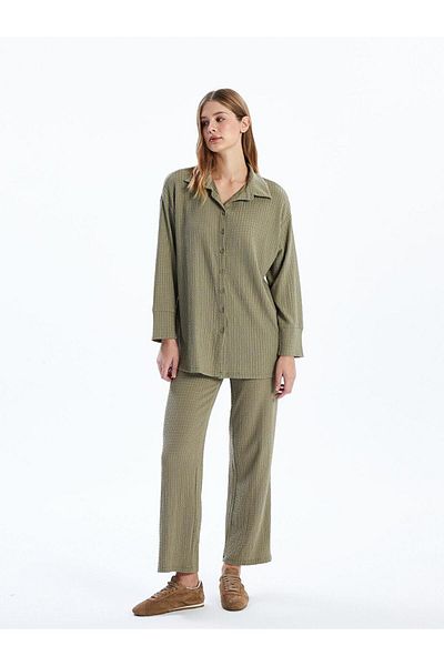 LC Waikiki Γυναικείο πουκάμισο LCWAIKIKI Classic με υφή Oversize