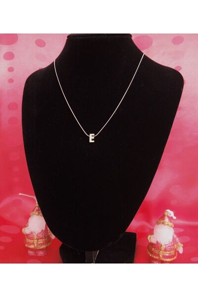 Inochis ChicPaws Çelik Gümüş Renk E Harfi Kolye