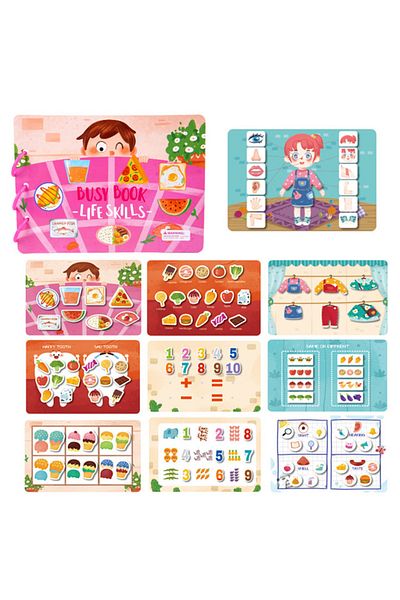 Choice 300881 Montessori Busy Book For Kids Toddlers Educational Toys Baby Diy Paste Quiet Book Children An