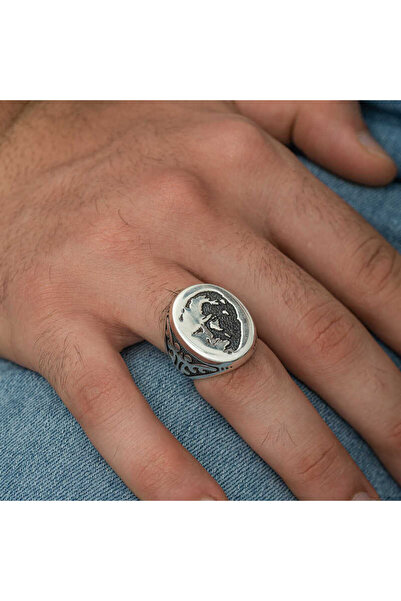 Gumush Gümüş Atatürk Silüeti Erkek Yüzük