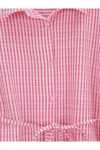 Modamorfo Πουκάμισο με κορδόνια με κορδόνια με κορδόνια - Ροζ