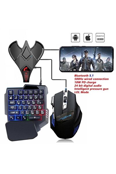 HANDJOY Kugamer M3 Pubg Mobile Klavye Mouse Konsol Dönüştürücü Yapay Zeka Silah Tanıma 2025 Model Pro Sürüm