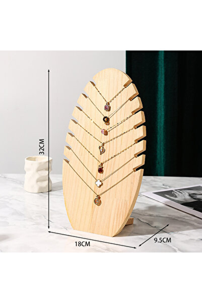 Choice حامل عرض المجوهرات على شكل لهب خشبي على شكل حرف L، منظم وحامل تخزين.