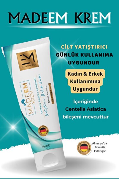 EM AMANOS BEAUTY 3'lü Cilt Bakım Seti - Madeem Krem, Doğal At Kılı Fırçası, Vitamin C Serum Yaşlanma Karşıtı Seri