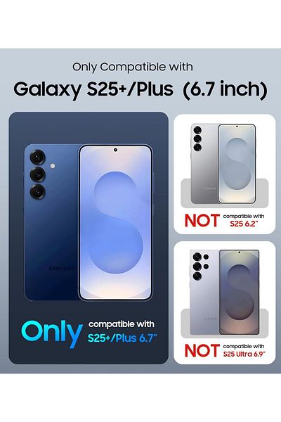 Fibaks حماية الكاميرا لهاتف Galaxy S25 Plus، واقي عدسة ملون، حماية من الزجاج المقسى