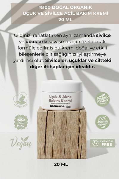 Naturana 100% Natural Organic Diaper Cream Diaper and Emergency Care Balm 20 ml