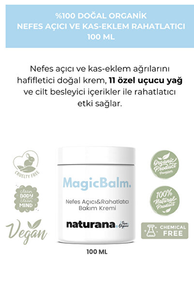 Naturana %100 Doğal Nefes Burun Açıcı Ve Baş-kas-eklem Ağrı Giderici Rahatlat...