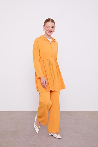 Levidor Turuncu Kapusonlu Beli İp Buzgulu İkili Takım