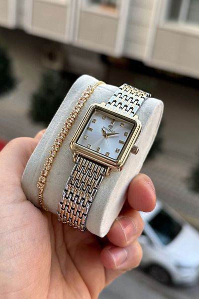 Homies Homi̇es Brand Steel Women's Wristwatch +Gift Bracelet