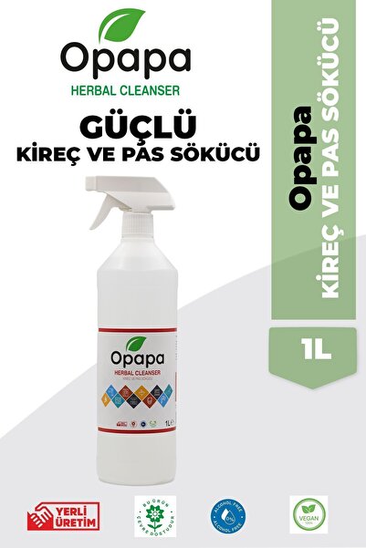 OPAPA 1LT BİTKİSEL & VEGAN KİREÇ - PAS TEMİZLEYİCİ