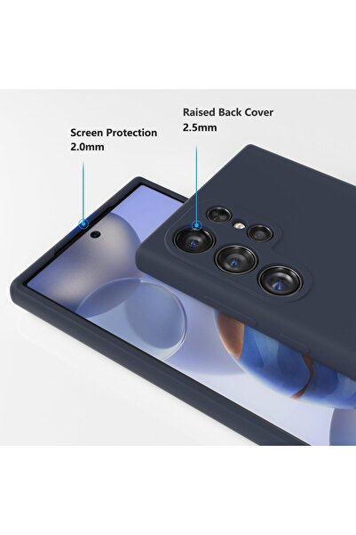 Fibaks Galaxy S25 Ultra Kılıf Kadife Lansman Soft Yumuşak Liquid Silikon Kamera Korumalı Kapak