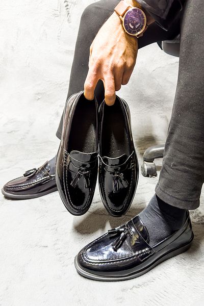 TAZELER.SHOES Stylish Men's Shoes - Classic Tassels, Casual Corcik