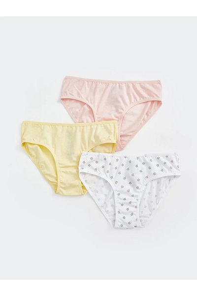 LC Waikiki Kids White Elastic Waist Girls' Panties 3-Piece