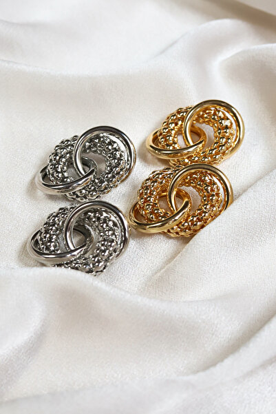 Brillo Auger Spiral Hoop Earrings