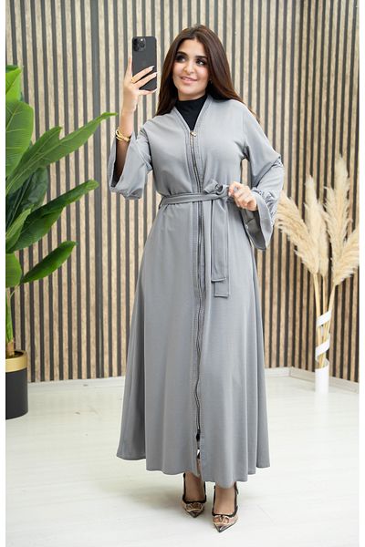 Zümrüt 1745 Model Hijab Ferace - Sleeve and Belt