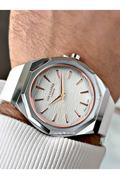 Lee Cooper Özel Tasarım 5 Atm Su Geçirmez Silikon Kordon Erkek Kol Saati