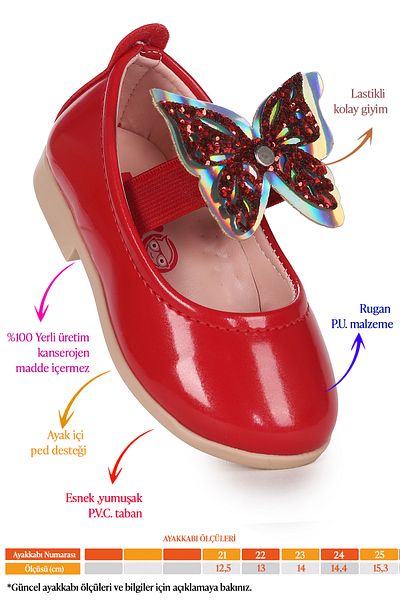 KARAMAZI Karamazı Kids Menz Butterfly Elastic Baby Girl Ballerina Shoes