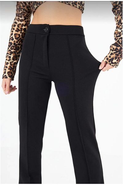 Viyamo Black Palazzo Trousers Oversize Cut - Black