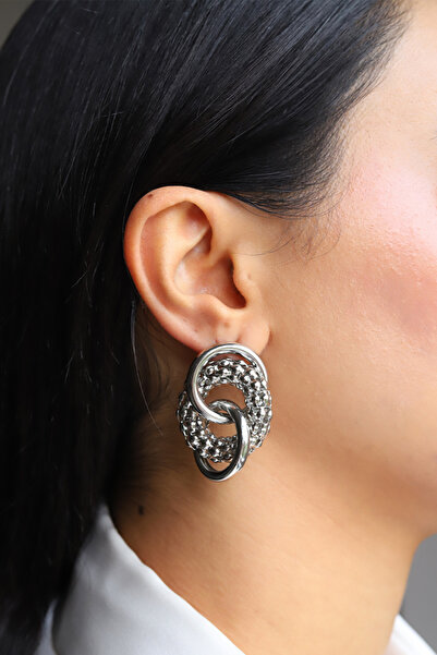 Brillo Auger Spiral Hoop Earrings