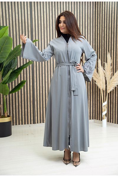 Zümrüt 1745 Model Hijab Ferace - Sleeve and Belt