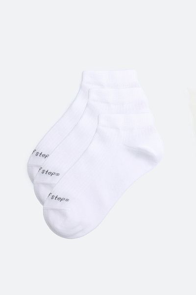Hype of Steps White - White No Show Socks