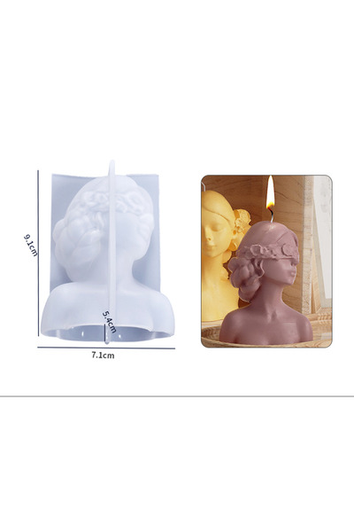 HOBİFLEX TAŞ TOZU SİLİKON KALIP İTHAL 3 BOYUTLU GÖZÜ BAĞLI KADIN FİGÜR PARAFİ...