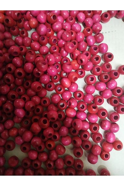Selin Wooden Beads 10 Mm 100 Gr (Average ± 250 - 300 Pieces) Pink