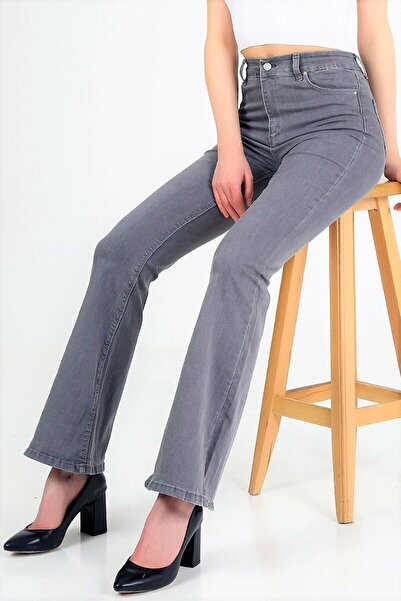 Trn JNS Linda Tall Flare Light Gray Spanish Jeans