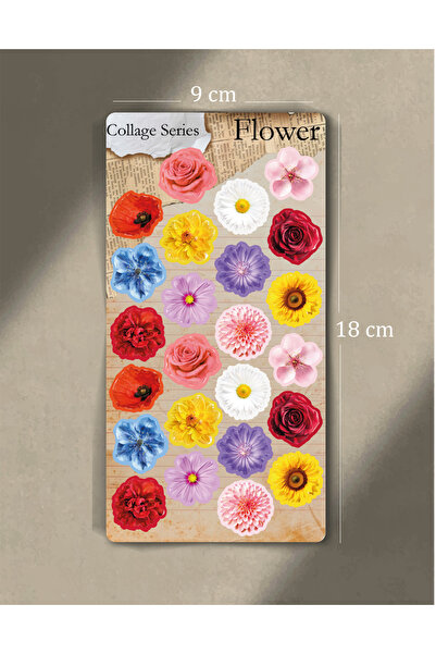 Scrapbook سلسلة الكولاج - ورقة ملصقات الزهور / سجل القصاصات، المجلة