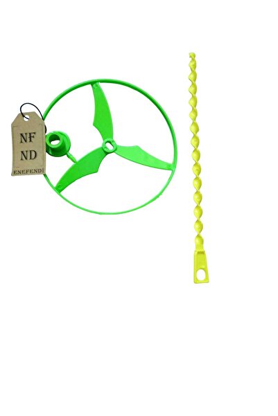 ENEFENDİ PERVANE HEDİYELİK OYUNCAK NOSTALJİK FIRILDAK UFO UÇAN DAİRE BAHÇE OYUNCAĞI 13cm 2 ADET YEŞİL