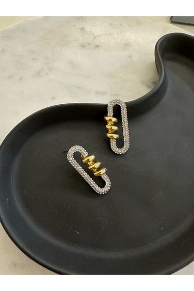 Finery by Nerrs Special Design Gold Auger Detail Earrings