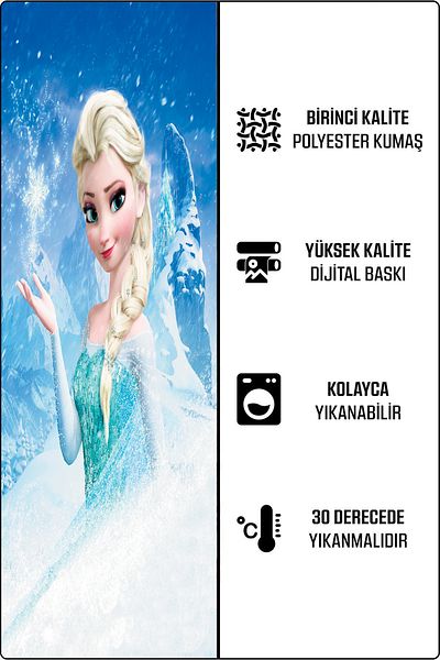 Erays Home Frozen Elsa Double Wing Copii Fete Camera Fundal Cortina