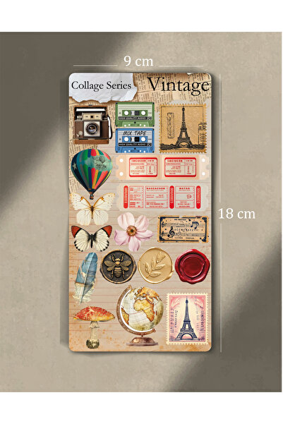 Scrapbook Collage Series - Vintage Sticker Sayfası / Scrapbook, Journal