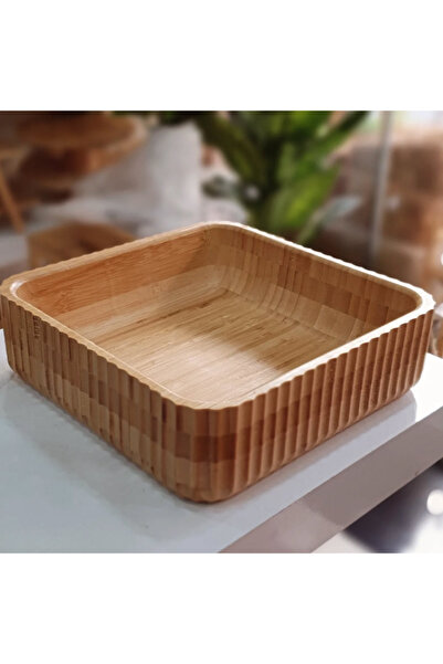 Vera Bambu Bambu Çizgili Büyük Boy Kase - 23 cm | Meyvelik, Ekmeklik, Salata ...