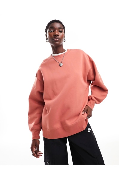 Nike Jordan Flight Fleece Oversized Pullover Hoodie Turuncu Kadın Sweatshirt