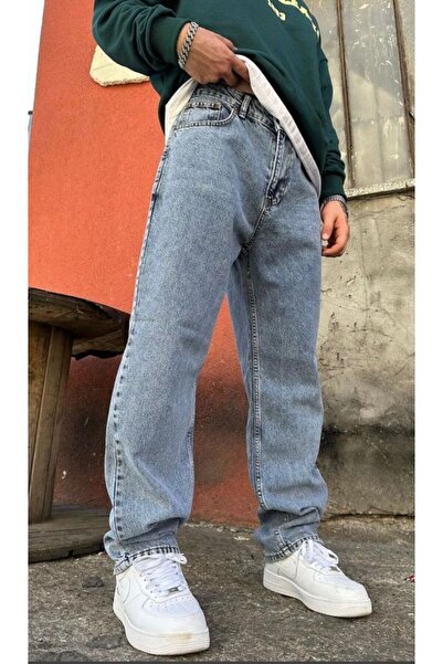 Z1MAN Mavi baggy Pantolon Oversize Kesim, Rahat Fit, Yeni Sezon