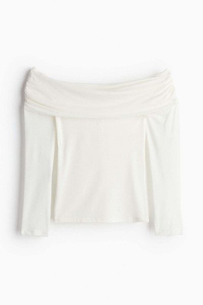 H&M Sheer off-the-shoulder top