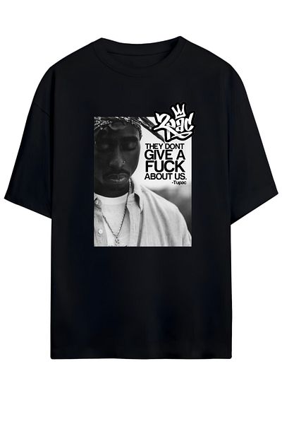 MAGORS TUPAC SHAKUR - THUG LIFE Unisex Oversize βαμβακερό μπλουζάκι με υψηλή ποιότητα εκτύπωσης - Νέα σεζόν