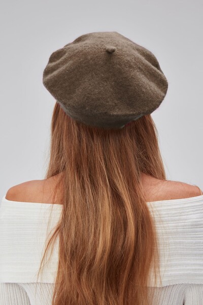 derikem Дамска шапка за художник-художник, класическа френска барета, модна шапка за художник, филцова френска шапка