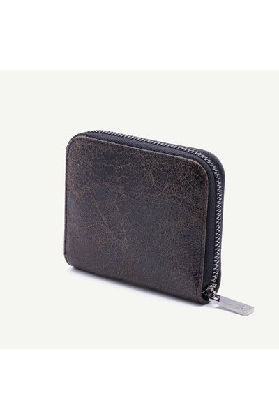 Uderra Leather Uderra Women's Genuine Leather Gray-Black Mini Wallet - S1Kc0106