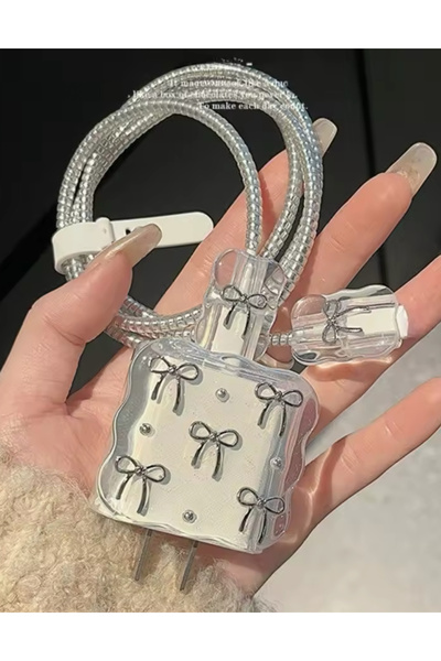 Go Aksesuar iPhone 18/20/25 W Şarj Cihazı Uyumlu 5 Parça Şarj Koruma Seti