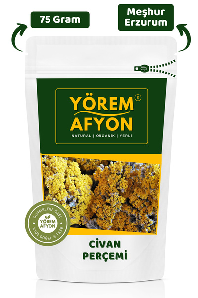 Gülçehre Meşhur Erzurum Dağların Kadim Şifası Yerli Hasat Civan Perçemi Bitkisi {Achillea Millefolium} | 75Gr