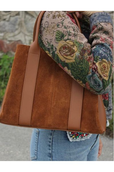 Afra Geantă de umăr și crossbody din piele de căprioară autentică