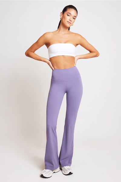 Nike Dri-Fit Zenvy High-Waisted Flared Leg Training Lila Kadın Tayt