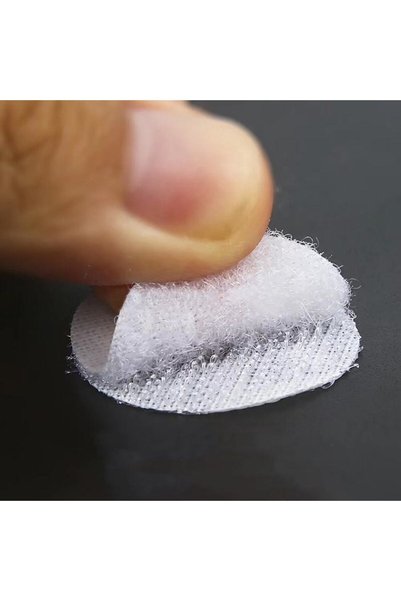 Aso Medya 3000 Adet 1,5 Cm Yuvarlak Kesim Cırt Bant, Arkası Yapışkanlı Para Para (DİŞİ-ERKEK TAKIM) SİYAH
